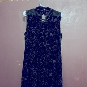 Girls size 10 velvet floral embossed sleeveless dress